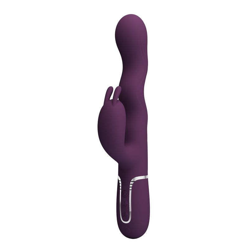 PRETTY LOVE - LOURSEN KANINVIBRATOR MED STÖTANDE RÖRELSE OCH 7 VIBRATIONSLÄGEN USB-UPPLADDNINGSBAR LILA