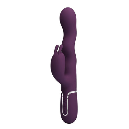 PRETTY LOVE - LOURSEN KANINVIBRATOR MED STÖTANDE RÖRELSE OCH 7 VIBRATIONSLÄGEN USB-UPPLADDNINGSBAR LILA