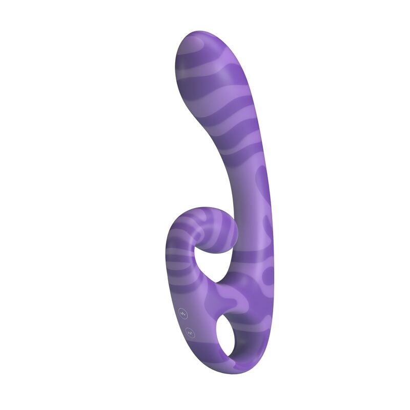 PRETTY LOVE - DUBBELSIDIG VIBRATOR MED HANDTAG FÖR SOMMAREN 19 CM Ø 3,5 CM LILA