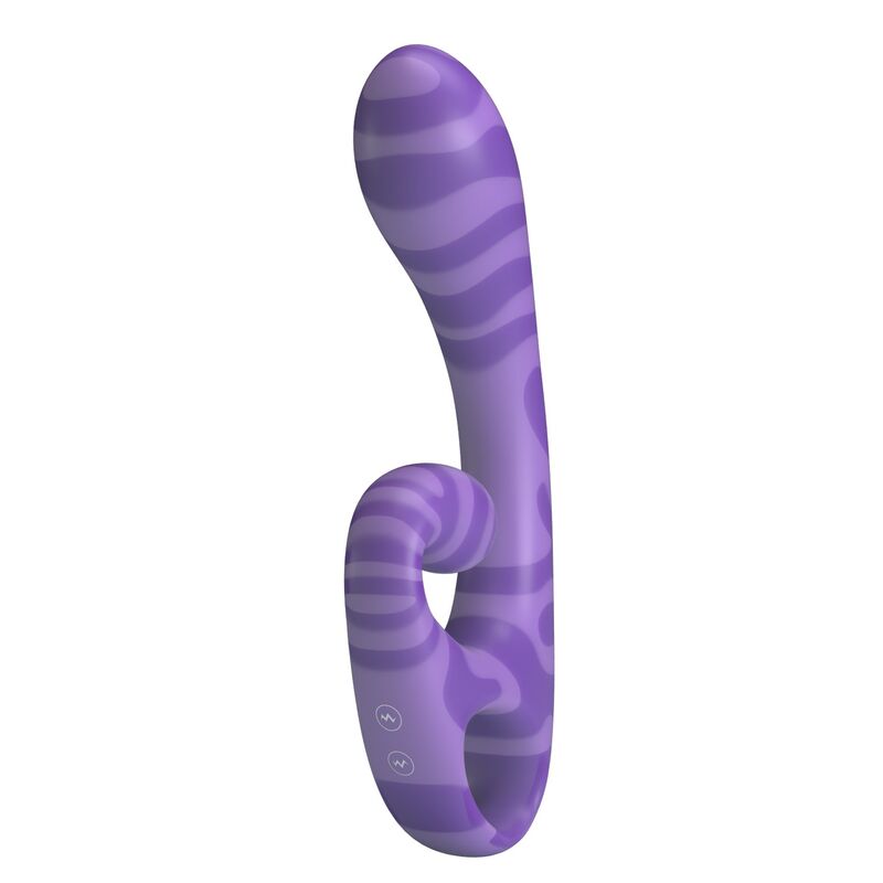PRETTY LOVE - DUBBELSIDIG VIBRATOR MED HANDTAG FÖR SOMMAREN 19 CM Ø 3,5 CM LILA