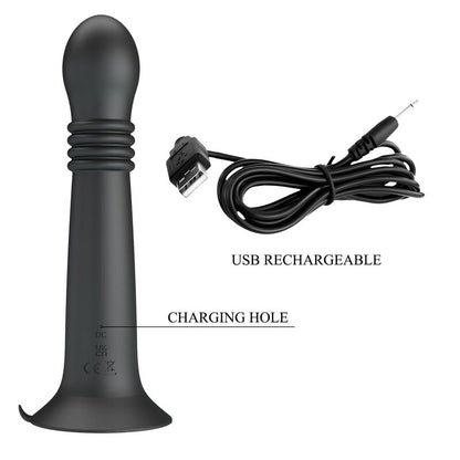 PRETTY LOVE - STELLA USB-UPPLADDNINGSBAR VIBRATOR MED ROTERANDE OCH STÖTANDE FUNKTION