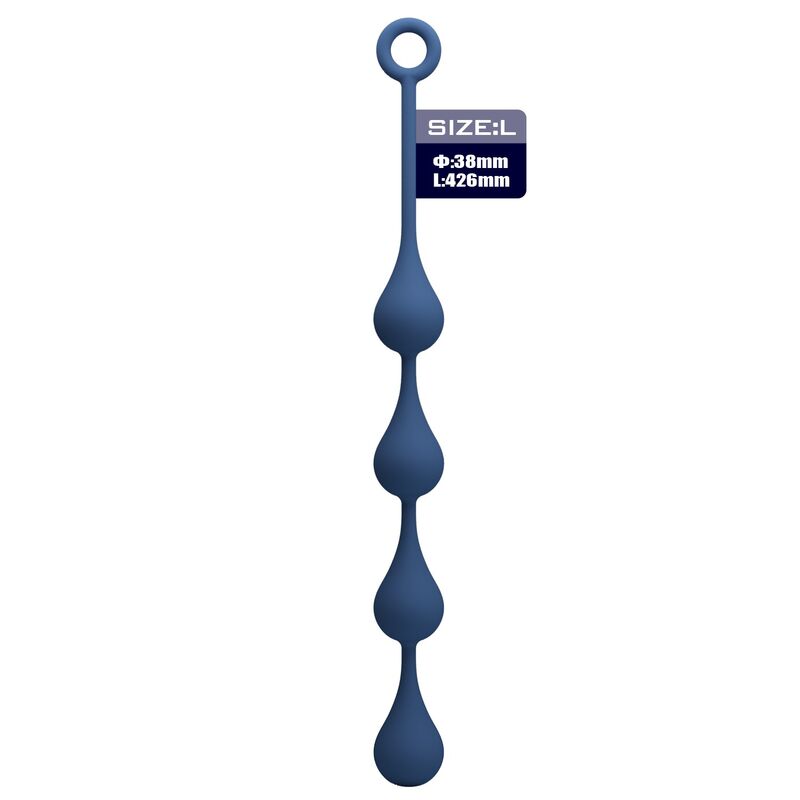 MR PLAY - ANALA KULOR I BLÅ SILIKON STORLEK L 42,6 CM