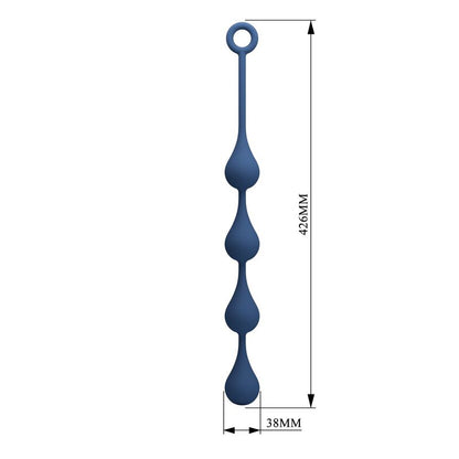 MR PLAY - ANALA KULOR I BLÅ SILIKON STORLEK L 42,6 CM