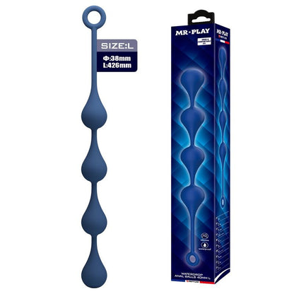 MR PLAY - ANALA KULOR I BLÅ SILIKON STORLEK L 42,6 CM