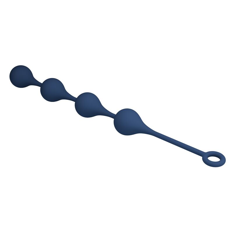 MR PLAY - ANALA PÄRLOR I BLÅ SILIKON STORLEK XL 52,5 CM