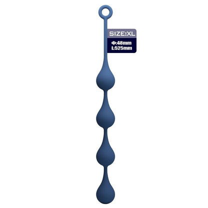 MR PLAY - ANALA PÄRLOR I BLÅ SILIKON STORLEK XL 52,5 CM