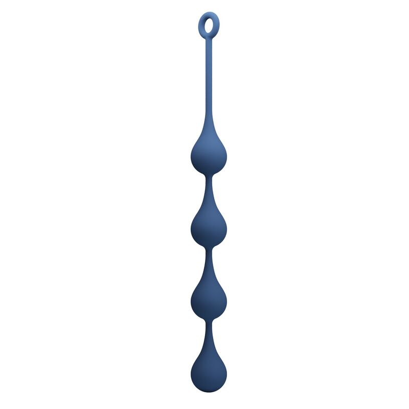 MR PLAY - ANALA PÄRLOR I BLÅ SILIKON STORLEK XL 52,5 CM