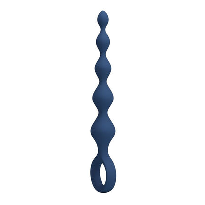 MR PLAY - BLÅA ANALPÄRLOR I SILIKON & ANALPLUGG 20,4 CM