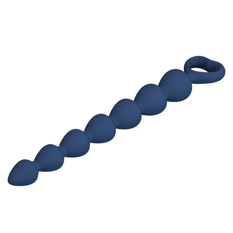 MR PLAY - BLÅ ANALPÄRLOR OCH ANALPLUGG I SILIKON 26,7 CM