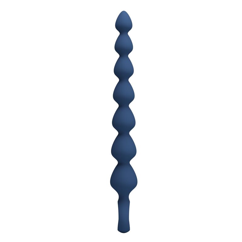 MR PLAY - BLÅ ANALPÄRLOR OCH ANALPLUGG I SILIKON 26,7 CM