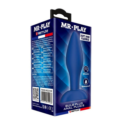 MR PLAY - KONISK ANALPLUGG I SILIKON BLÅ S