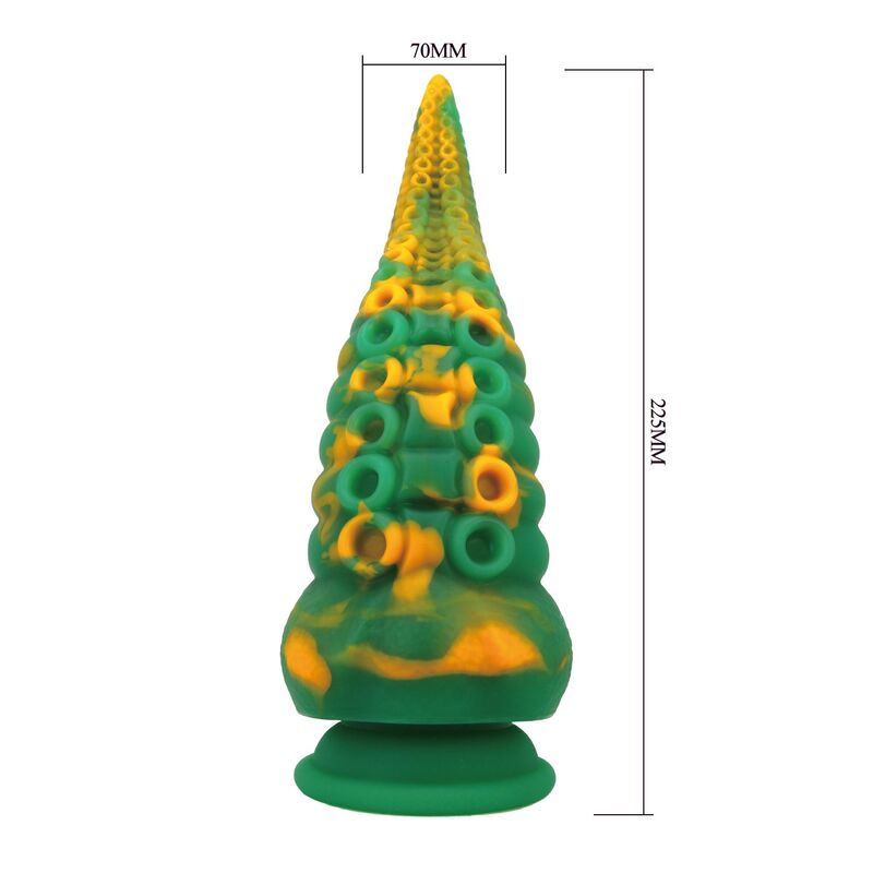 POWER MONSTERS - ABYSSAL COLOSSUS TVÅFÄRGAD FANTASY-DILDO I SILIKON 22,5 CM Ø 6 CM