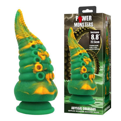 POWER MONSTERS - ABYSSAL COLOSSUS TVÅFÄRGAD FANTASY-DILDO I SILIKON 22,5 CM Ø 6 CM