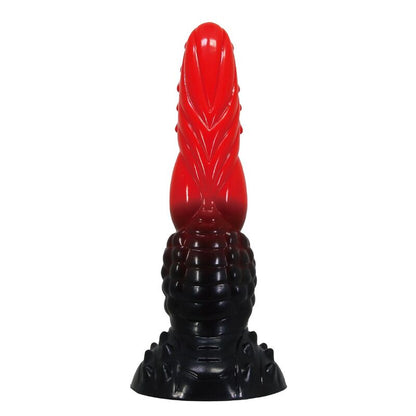 POWER MONSTERS – FIRE DRAGON FANTASY DILDO MED SUGPROPP 24,5 CM Ø 5,8 CM RÖD & SVART