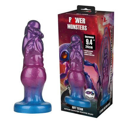 POWER MONSTERS - RIFT TITAN TVÅFÄRGAD UPPSLÄBAR FANTASY-DILD I SILIKON 24 CM Ø 5 CM