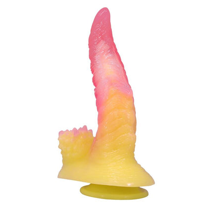 POWER MONSTERS - RIPPAD MONSTERFANTASY-DILDO MED SUGPROPP 22,5 CM Ø 5,5 CM ROSA & GUL
