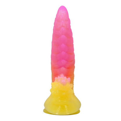 POWER MONSTERS - RIPPAD MONSTERFANTASY-DILDO MED SUGPROPP 22,5 CM Ø 5,5 CM ROSA & GUL