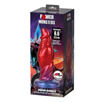 POWER MONSTERS - SHADOW BEHEMOTH TVÅFÄRGAD UPPSPUBAR FANTASY SILIKONDILD 22 CM Ø 5 CM