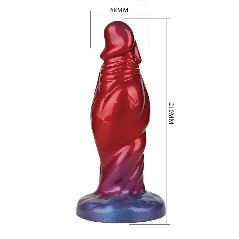 POWER MONSTERS - SHADOW BEHEMOTH TVÅFÄRGAD UPPSPUBAR FANTASY SILIKONDILD 22 CM Ø 5 CM