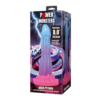POWER MONSTERS - VOID PYTHON FANTASY-DILD MED SUGPROPP 20,5 CM Ø 5,2 CM BLÅ, LILA & ROSA
