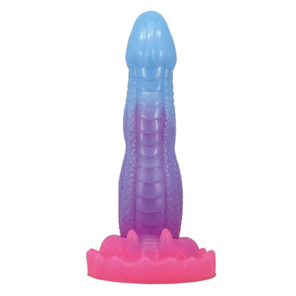 POWER MONSTERS - VOID PYTHON FANTASY-DILD MED SUGPROPP 20,5 CM Ø 5,2 CM BLÅ, LILA & ROSA