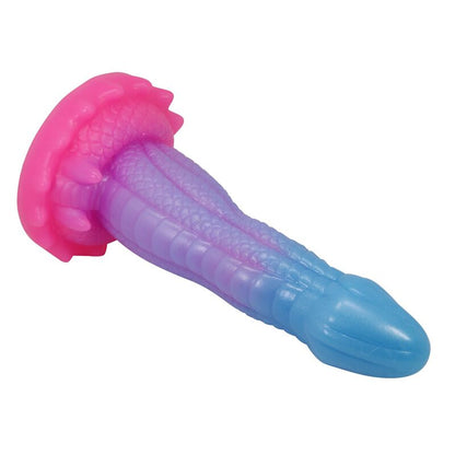 POWER MONSTERS - VOID PYTHON FANTASY-DILD MED SUGPROPP 20,5 CM Ø 5,2 CM BLÅ, LILA & ROSA