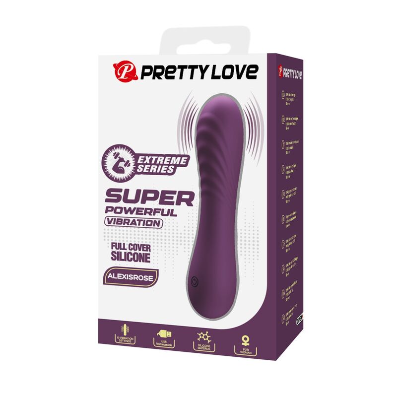 PRETTY LOVE - ALEXISROSE UPPLADDNINGBAR VIBRATOR 10 FUNKTIONER LILA