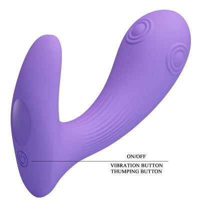 PRETTY LOVE - ANDROMEDA UPPLADDNINGSBAR VIBRATOR FÖR DUBBELSTIMULERING LILA