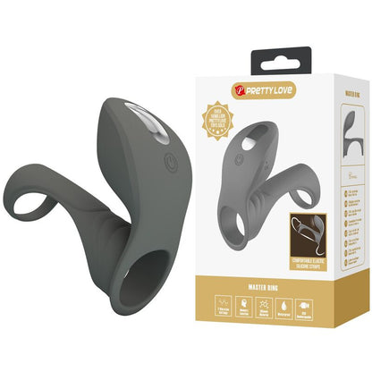 PRETTY LOVE - RECHARGEABLE VIBRATING RING WITH DUAL STIMULATOR