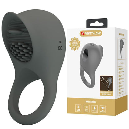 PRETTY LOVE - RECHARGEABLE VIBRATING RING WITH ORAL STIMULATION