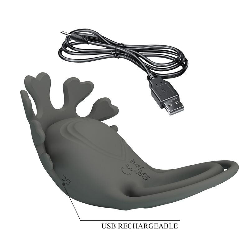 PRETTY LOVE - RECHARGEABLE VIBRATING RING WITH STIMULATOR