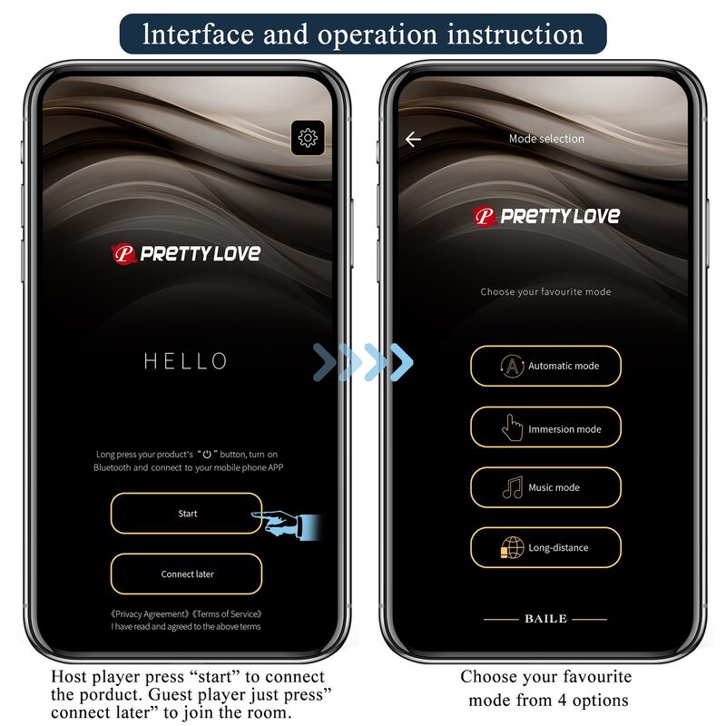 PRETTY LOVE - ANTHONY APP-STYRD ANAL- OCH PERINEUMVIBRATOR SVART