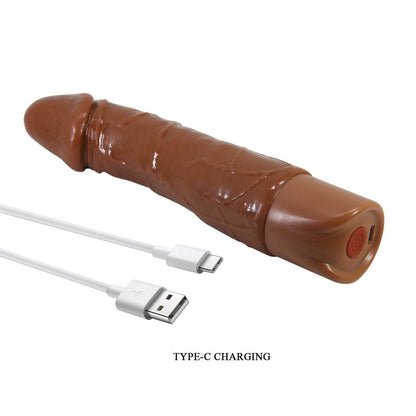 PRETTY LOVE - DONALD REALISTISK VIBRATOR 19,5 CM Ø 4 CM BRUN