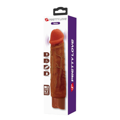 PRETTY LOVE - DUKE REALISTISK VIBRATOR 23,5 CM Ø 4,8 CM BRUN