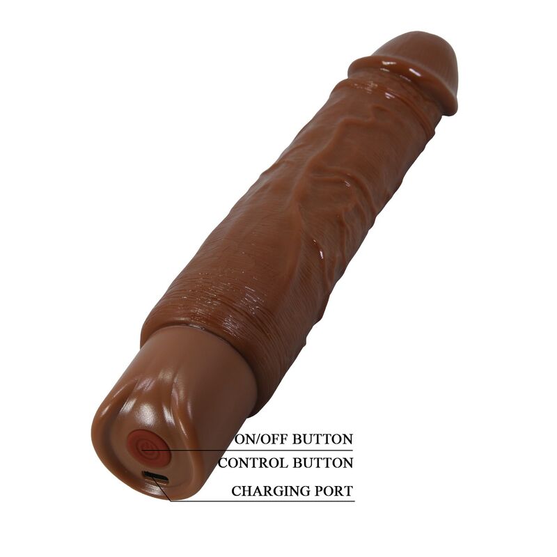 PRETTY LOVE - DUKE REALISTISK VIBRATOR 23,5 CM Ø 4,8 CM BRUN