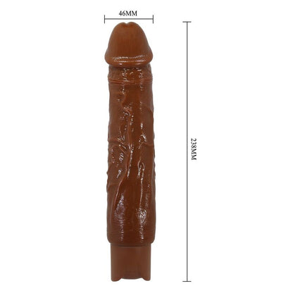PRETTY LOVE - DUKE REALISTISK VIBRATOR 23,5 CM Ø 4,8 CM BRUN