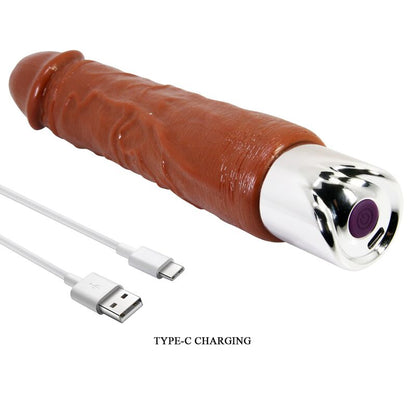 PRETTY LOVE - DUKE REALISTISK VIBRATOR 23,5 CM Ø 4,8 CM BRUN