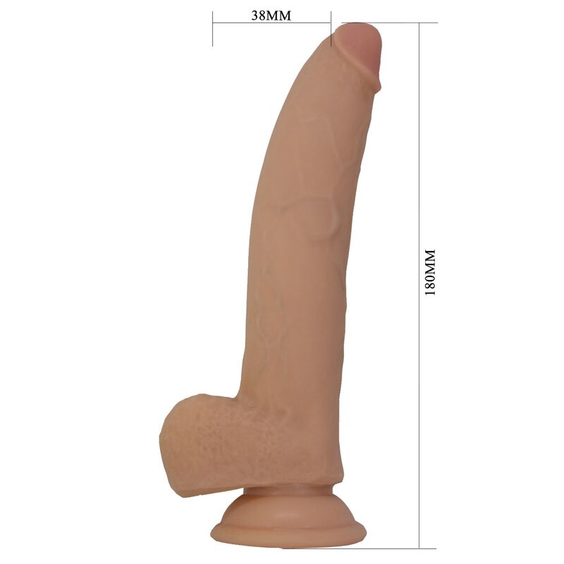 PRETTY LOVE - ELLCUMENT REALISTISK FLEXIBEL DILDO 18 CM Ø 4,5 CM TPE NATURLIG