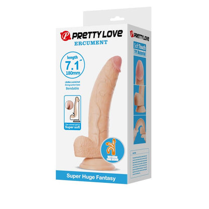 PRETTY LOVE - ELLCUMENT REALISTISK FLEXIBEL DILDO 18 CM Ø 4,5 CM TPE NATURLIG