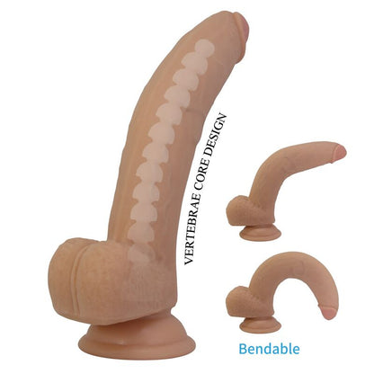 PRETTY LOVE - ELLCUMENT REALISTISK FLEXIBEL DILDO 18 CM Ø 4,5 CM TPE NATURLIG