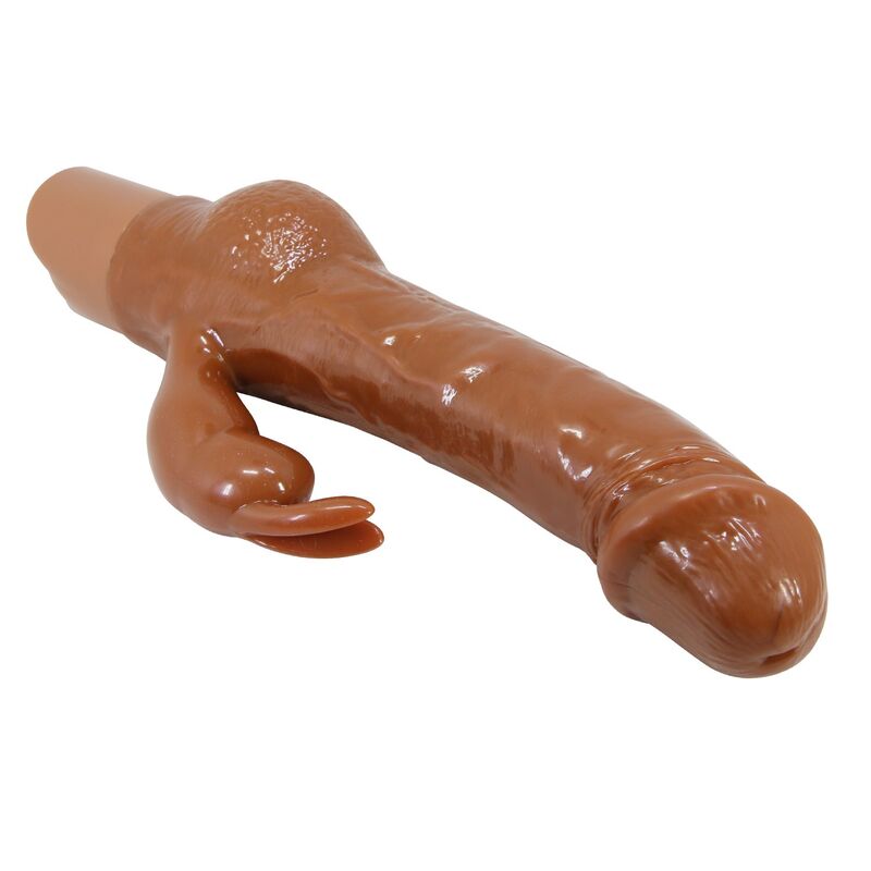 PRETTY LOVE - ELLISON REALISTISK KANINVIBRATOR 22,6 CM Ø 4,2 CM BRUN