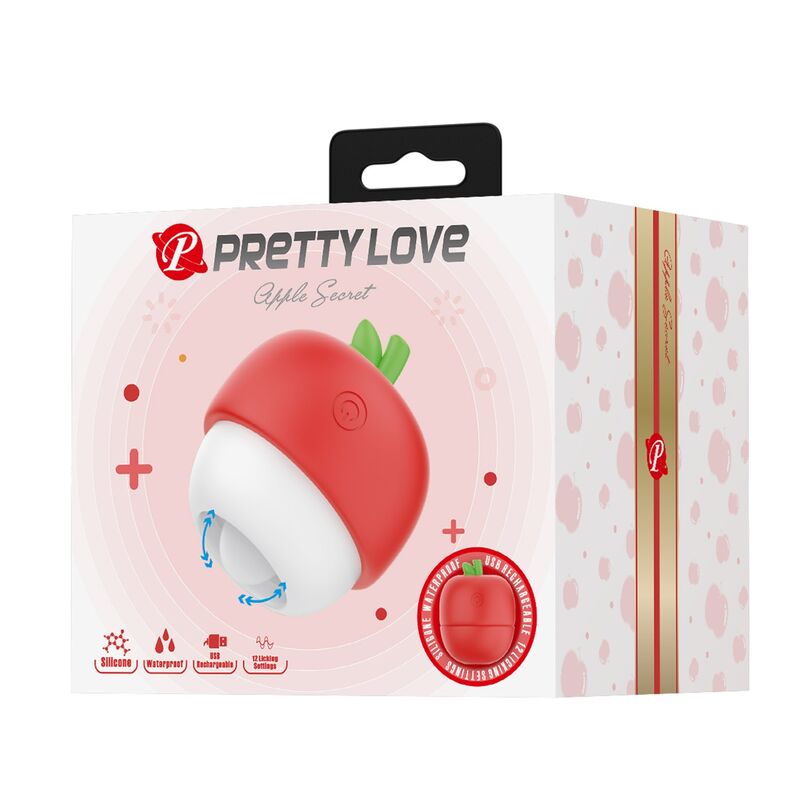PRETTY LOVE - UPPLADDNINGSBAR KLITORISSTIMULATOR MED TUNG-EFFEKT RÖD