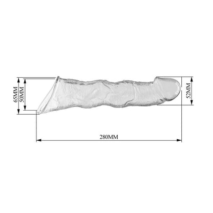 PRETTY LOVE - JUSTERBAR PENISFÖRLÄNGARE 28 CM Ø 4,5 CM TRANSPARENT