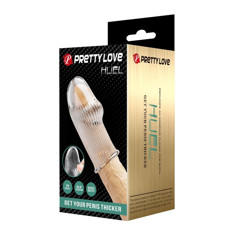 PRETTY LOVE - HUEL PENIS-HYLSA GÖR DIN PENIS TJOCKARE TRANSPARENT