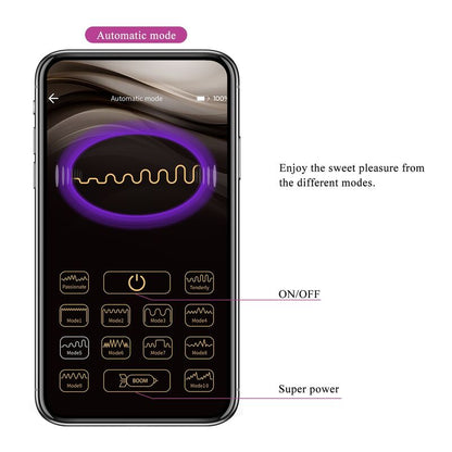 PRETTY LOVE - PULSEN APP-STYRT VIBRERANDE ÄGG 12 FUNKTIONER USB-UPPLADDNINGSBART ROSA