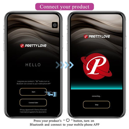 PRETTY LOVE - PULSEN APP-STYRT VIBRERANDE ÄGG 12 FUNKTIONER USB-UPPLADDNINGSBART ROSA