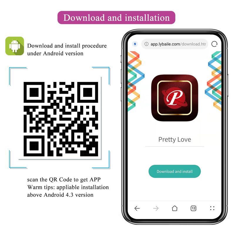 PRETTY LOVE - PULSEN APP-STYRT VIBRERANDE ÄGG 12 FUNKTIONER USB-UPPLADDNINGSBART ROSA