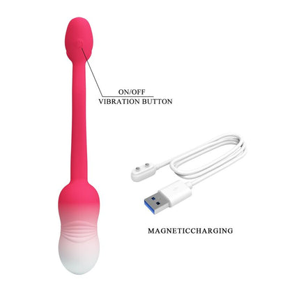 PRETTY LOVE - PULSEN APP-STYRT VIBRERANDE ÄGG 12 FUNKTIONER USB-UPPLADDNINGSBART ROSA