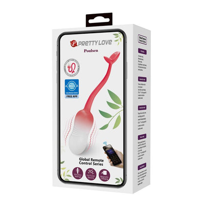 PRETTY LOVE - PULSEN APP-STYRT VIBRERANDE ÄGG 12 FUNKTIONER USB-UPPLADDNINGSBART ROSA