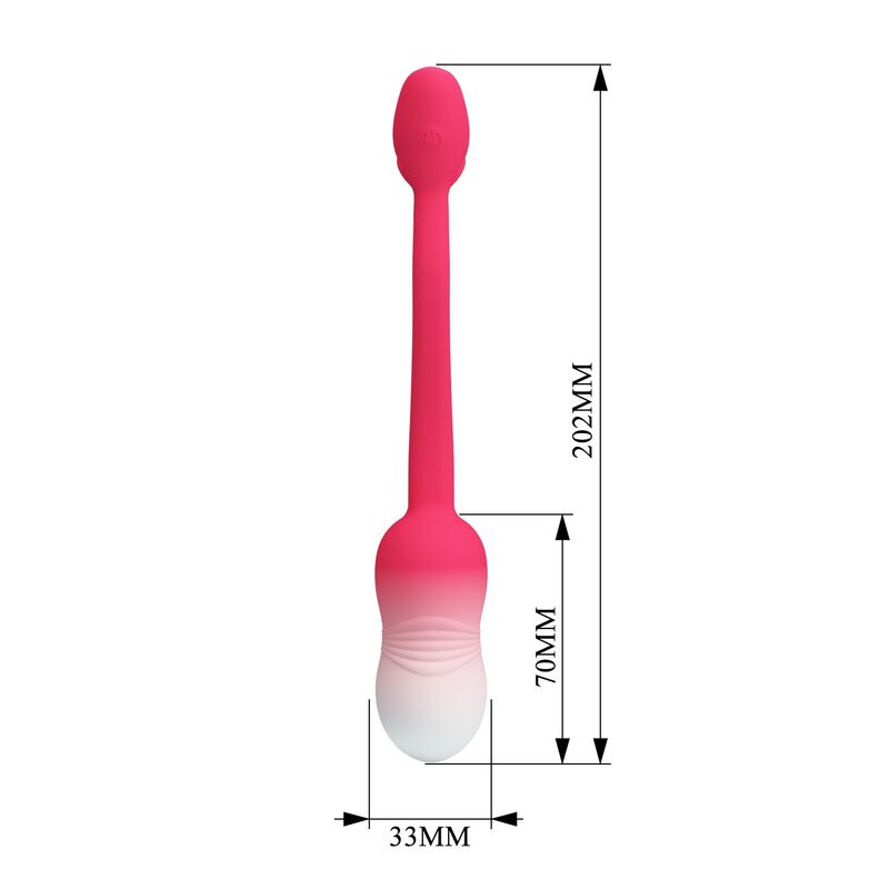 PRETTY LOVE - PULSEN APP-STYRT VIBRERANDE ÄGG 12 FUNKTIONER USB-UPPLADDNINGSBART ROSA
